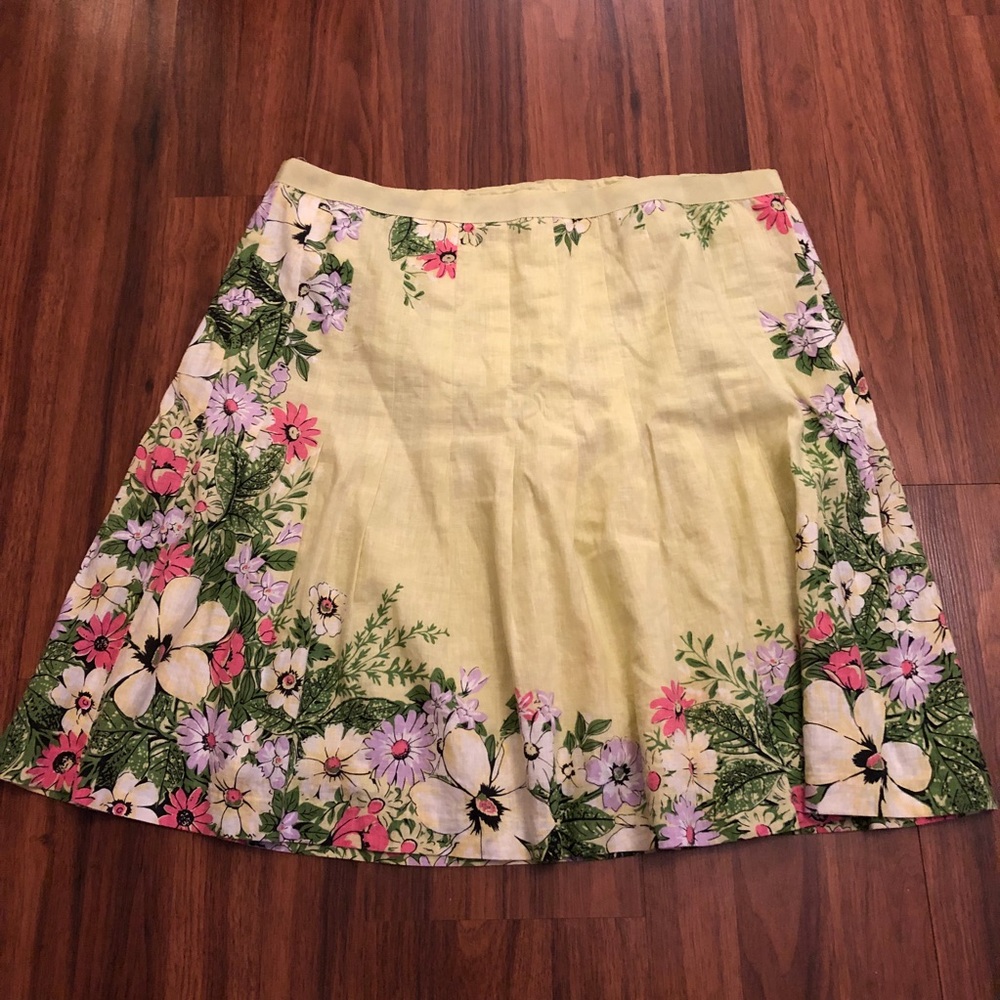Ann Taylor linen swing skirt